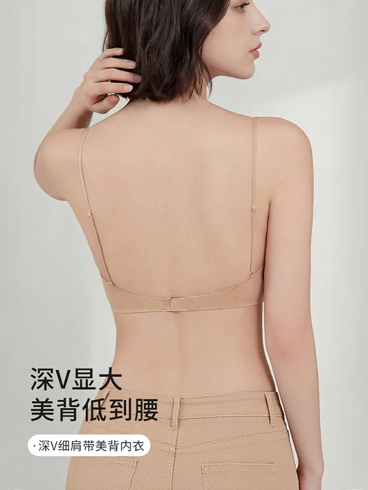 深V细肩带美背文胸 842